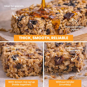 Cookies and desserts prepared with Keystone Pantry Organic Brown Rice Syrup.