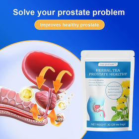 Kezurass Prostate Health Tea bags pack, convenient caffeine-free ritual.