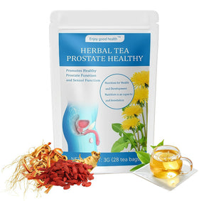 Kezurass Prostate Health Tea box with traditional herbal blend.