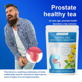 Kezurass Prostate Health Tea cup during steeping, inviting aroma.