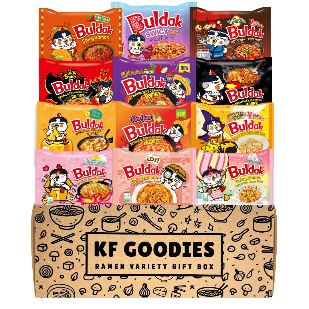 KF GOODIES Korean Ramen Variety Box Pack in gift-ready packaging, ideal for birthdays and care packages.