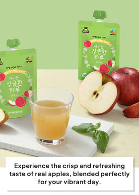 CJ Freshway apple juice bottle front view for quick on-the-go refreshment