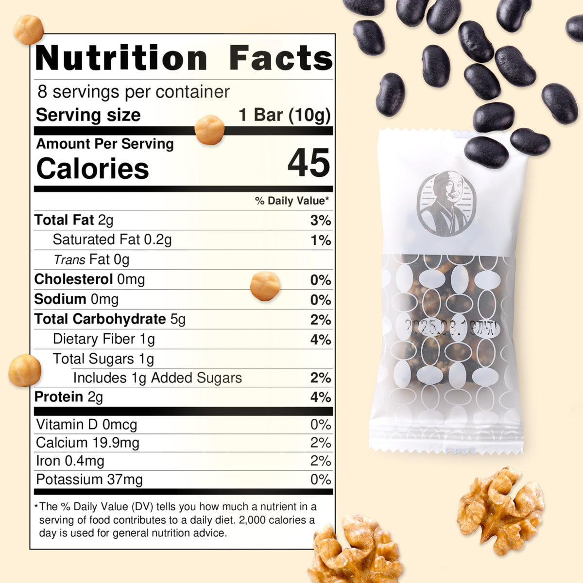 K Food Korean Food nut-containing snack bar notes allergen information for informed purchasing.