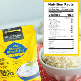Khazana aromatic basmati grains close-up highlighting nutty fragrance