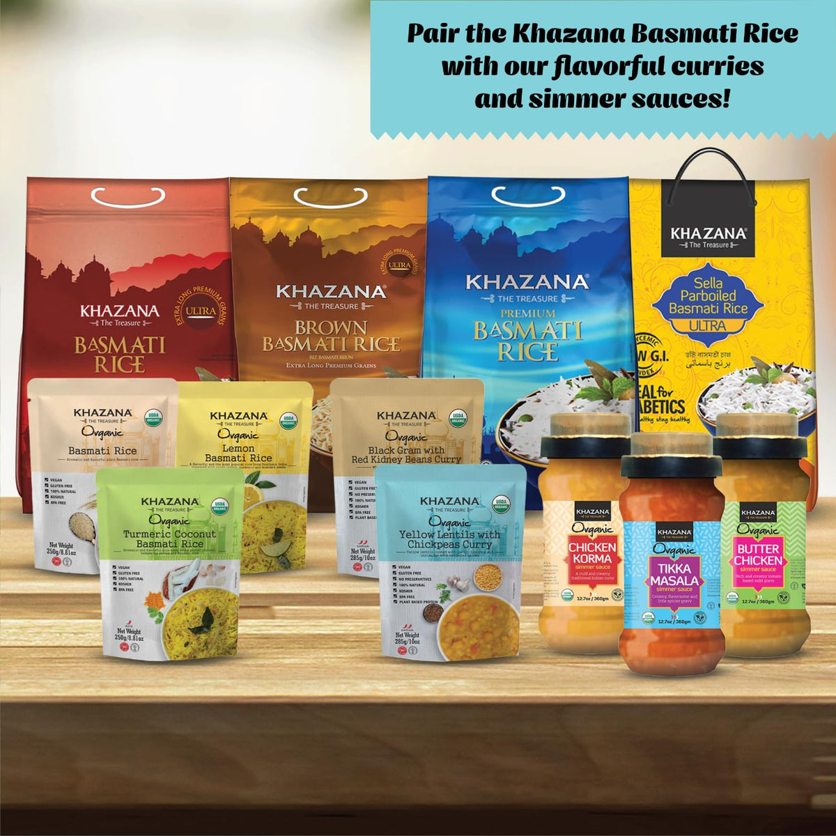 Khazana basmati rice ready-to-cook in 15-30 minutes for quick dinners