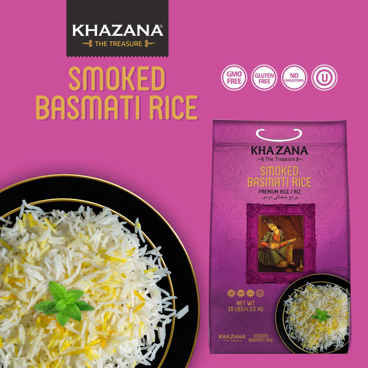 Khazana long grains close-up show slender fluffy texture.