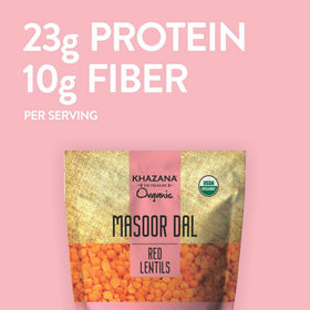 Khazana Masoor Dal 2lb dry lentils closeup highlights vibrant color for rich dishes