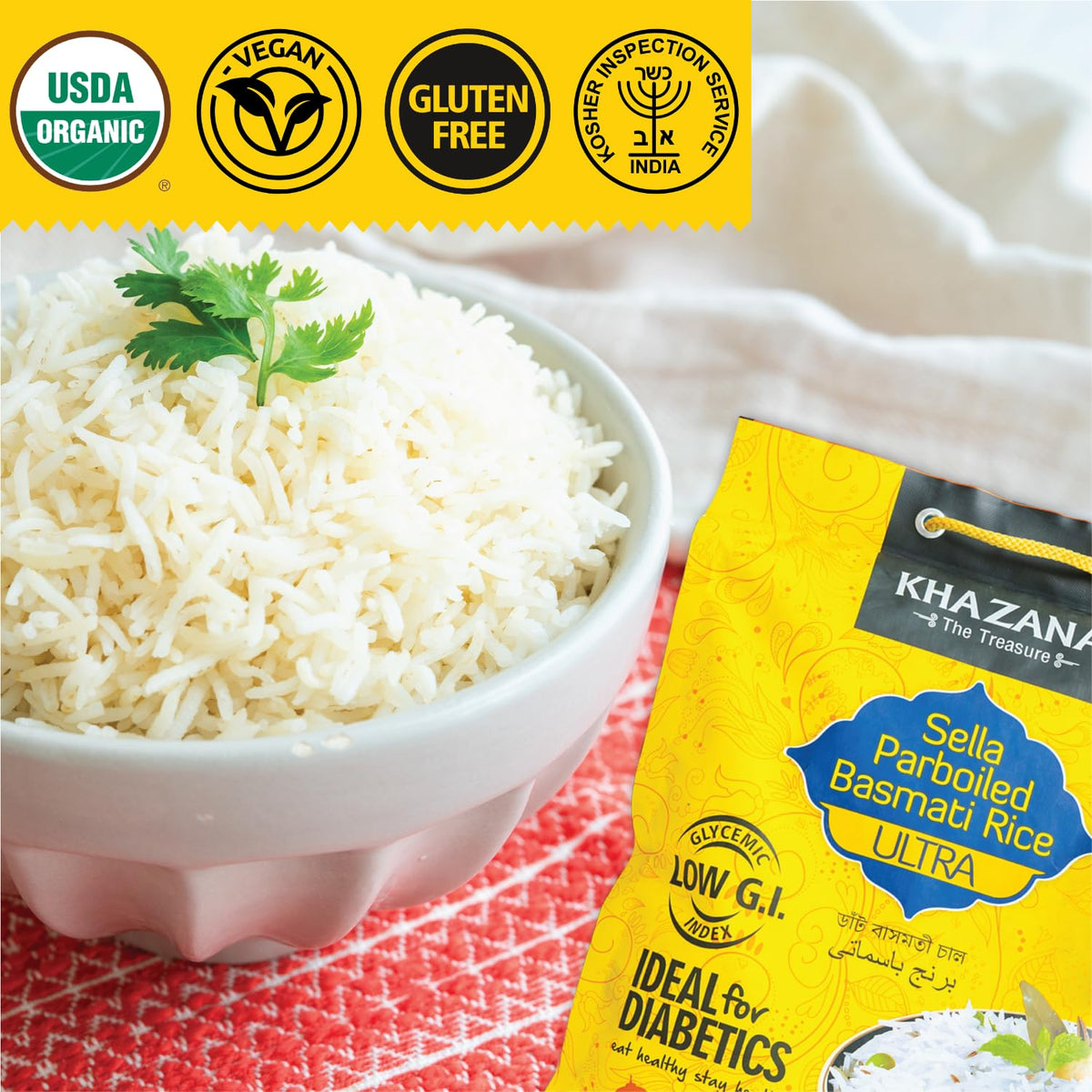 Khazana Non-GMO, gluten-free, kosher label emphasizes clean ingredients