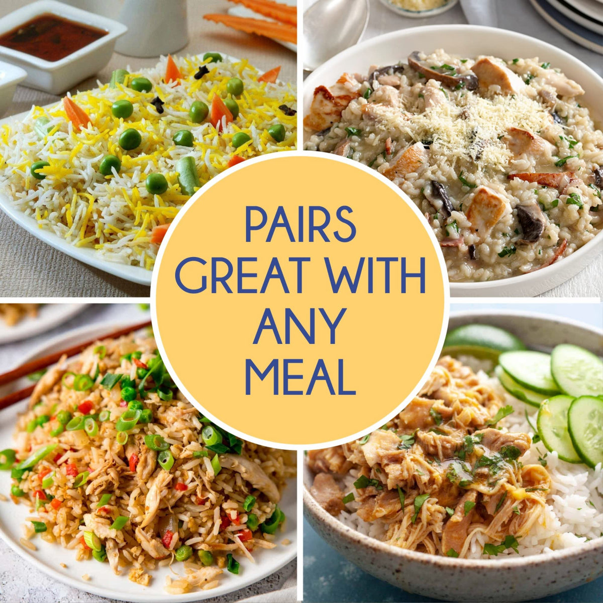 Khazana Organic Basmati Rice ingredients nutrition—gluten-free and cholesterol-free profile.