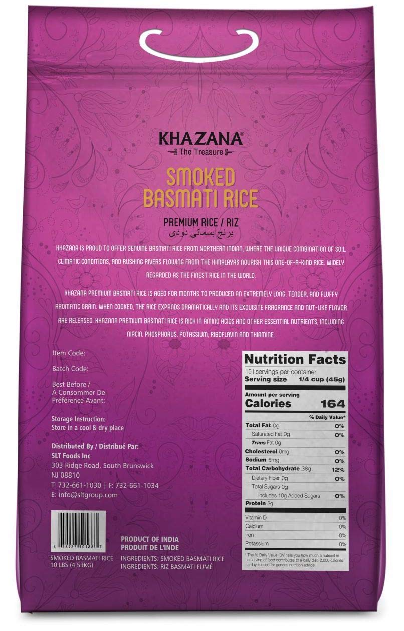 Khazana basmati rice in pot steaming releases fragrant aroma.