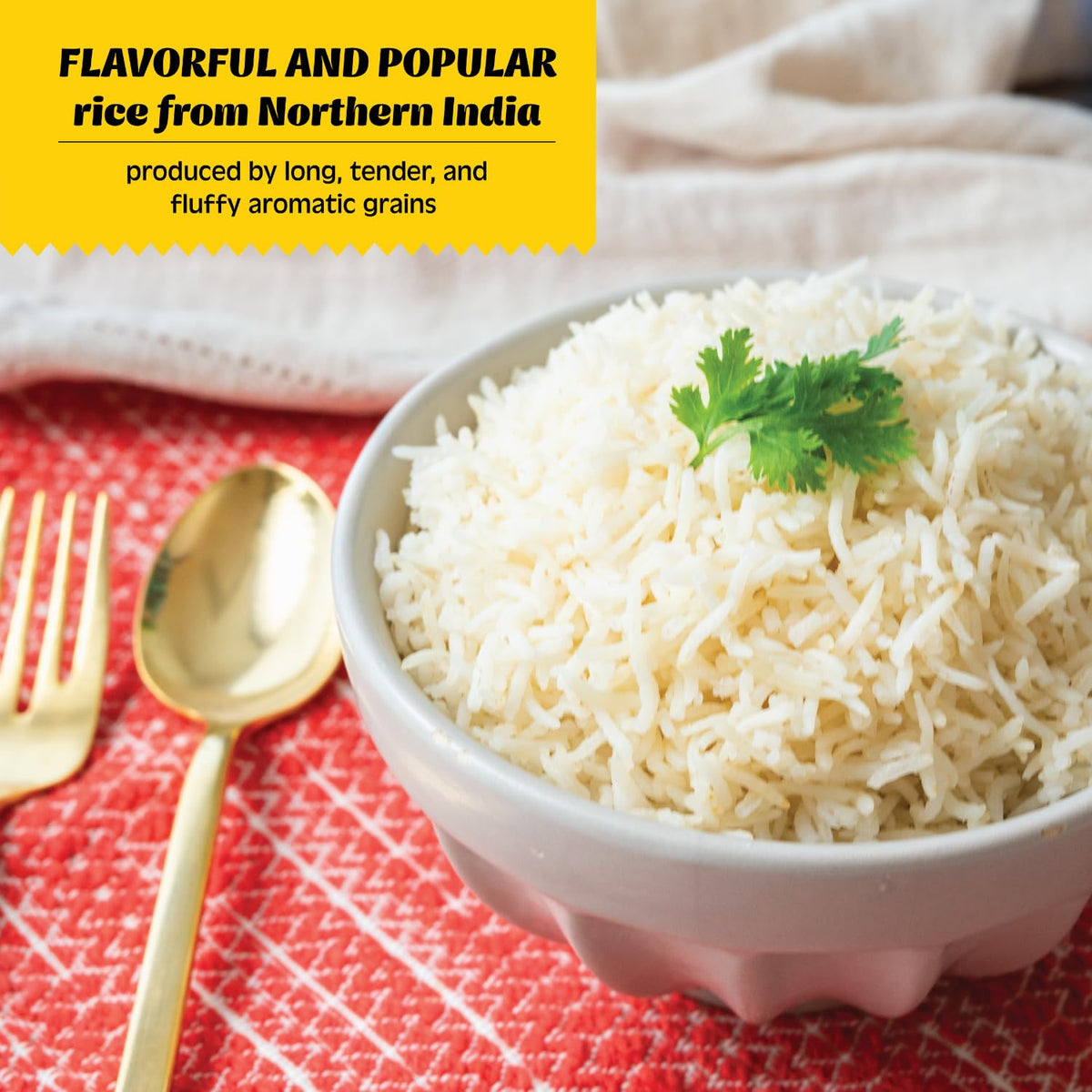 Khazana steaming basmati rice in a pot ready to serve