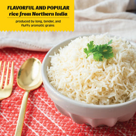 Khazana steaming basmati rice in a pot ready to serve