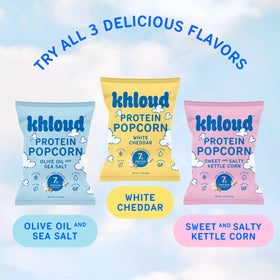 Khloud Protein Popcorn milk protein label shot signals quality