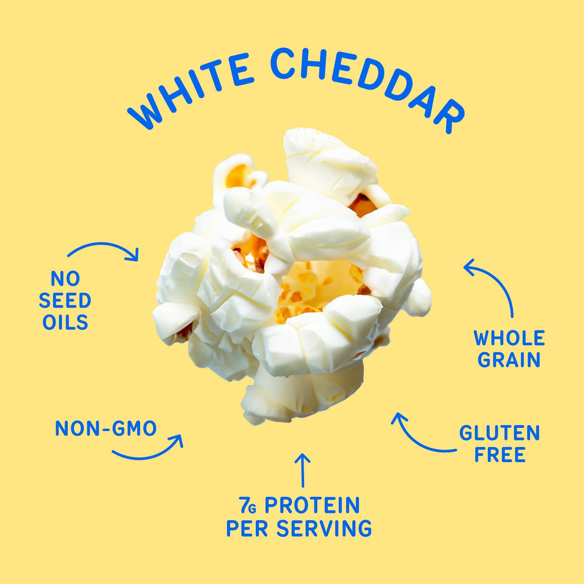 Khloud Protein Popcorn nutrition facts label emphasizes 7g protein per serving.
