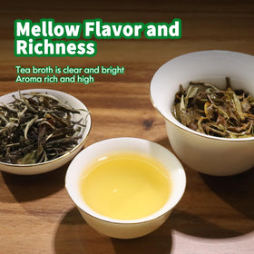 KHS Aged white tea delivers mellow flavor and rich aroma.