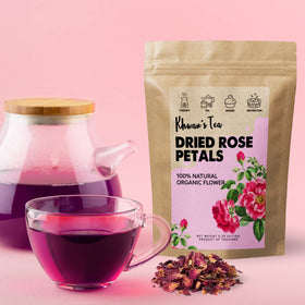 Khwan's Tea rose petals used in syrups and cocktails