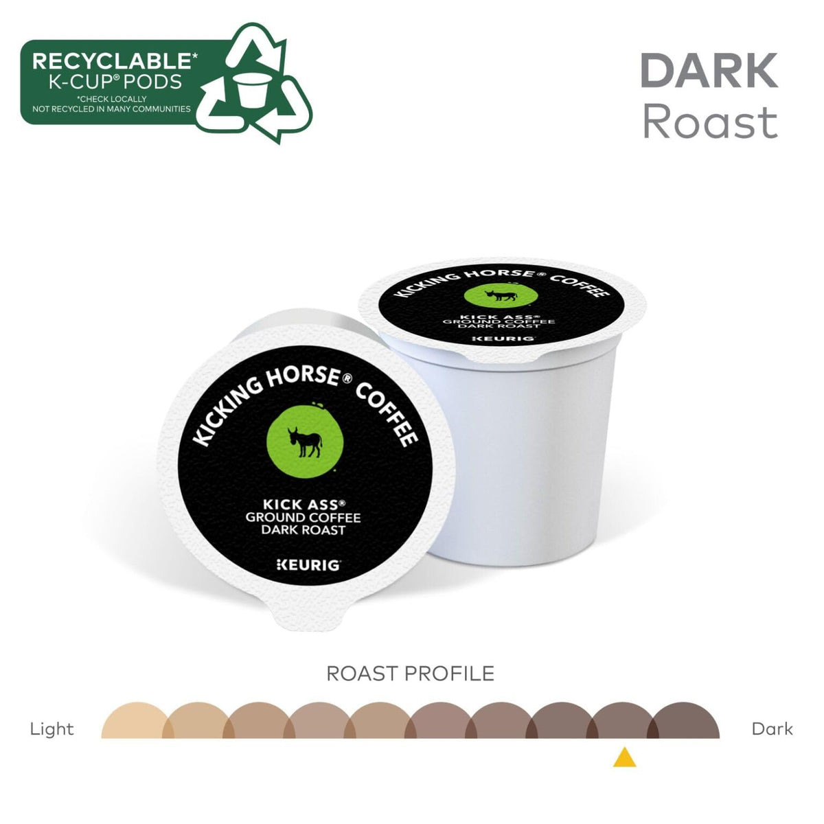 Kick Ass K-Cup brew-size details for concentrated flavor