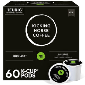 Kick Ass K-Cup pods packaging shows bold branding for quick mornings