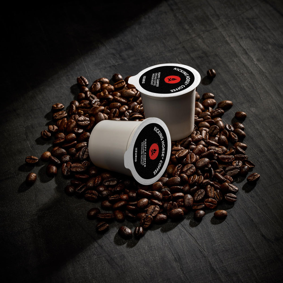 Kicking Horse Happy Camper aroma steam emphasizes toasted marshmallow notes.
