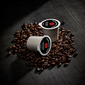 Kicking Horse Happy Camper aroma steam emphasizes toasted marshmallow notes.