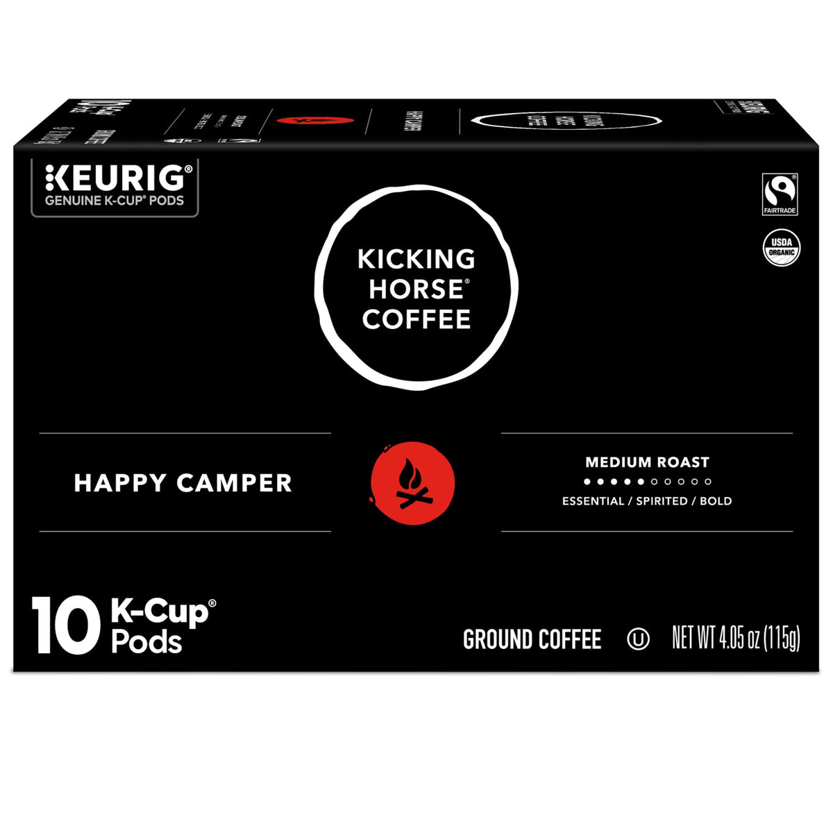 Kicking Horse Happy Camper overhead pack demonstrates convenient single-serve brewing.