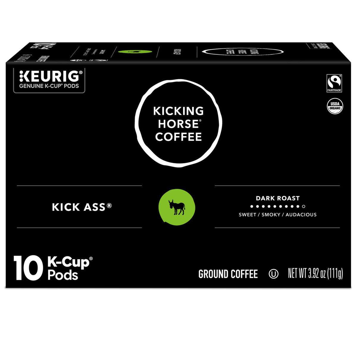 Brewing in a small cup size enhances bold Kick Ass flavor