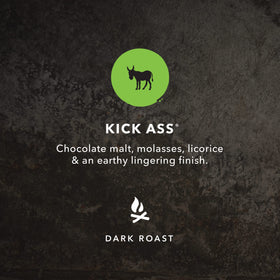 Kicking Horse Kick Ass dark roast coffee beans for a rich morning brew
