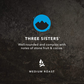 Three Sisters brew in a cup highlighting the cascade of flavors.