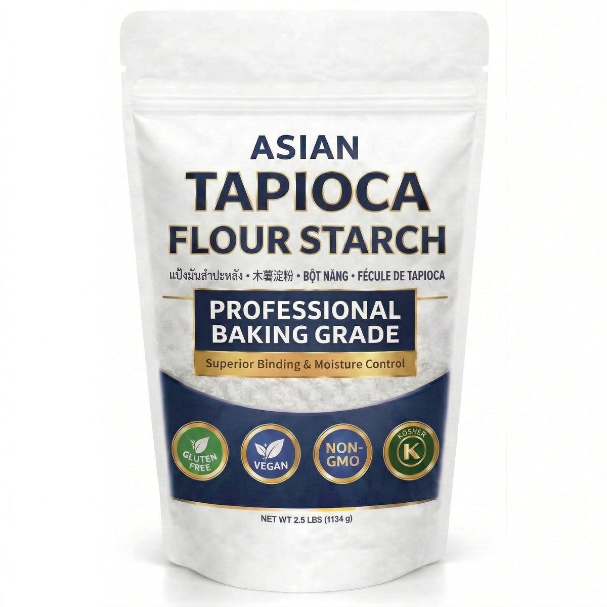 Kidney Restore tapioca flour bag close-up for gluten-free baking and thickening.