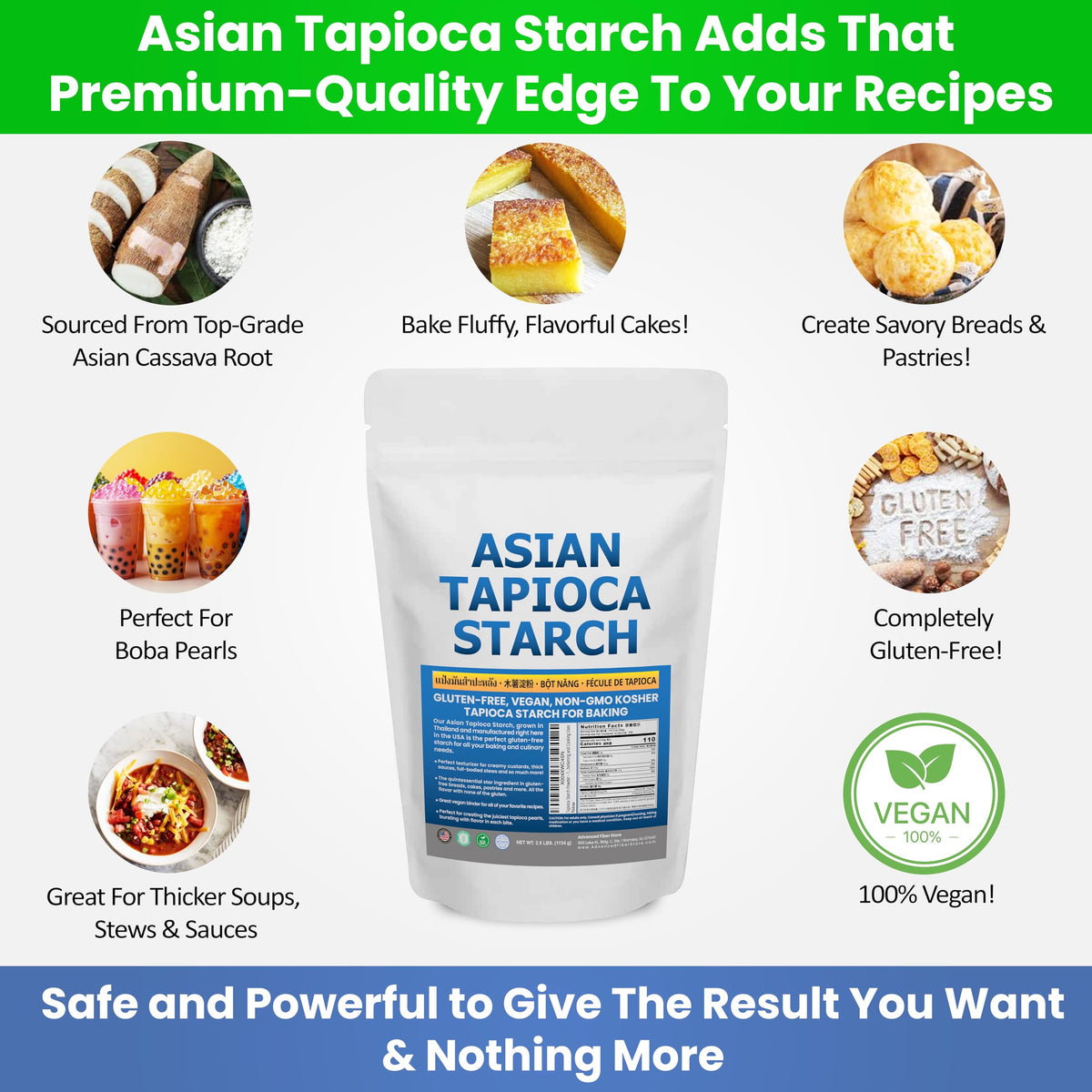 Kidney Restore tapioca flour in a baking dish with filling.