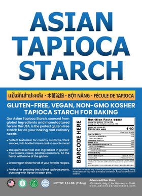 Kidney Restore tapioca flour with gluten-free ingredients lineup.