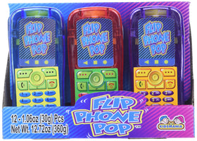 Kidsmania Flip Phone Pop grape flavor highlight bold fruit taste.