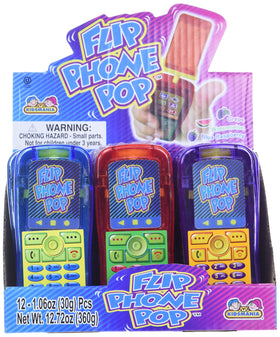 Kidsmania Flip Phone Pop on desk, ideal office snack.