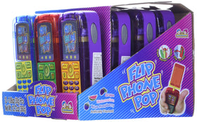 Kidsmania Flip Phone Pop placed on party table for celebrations.