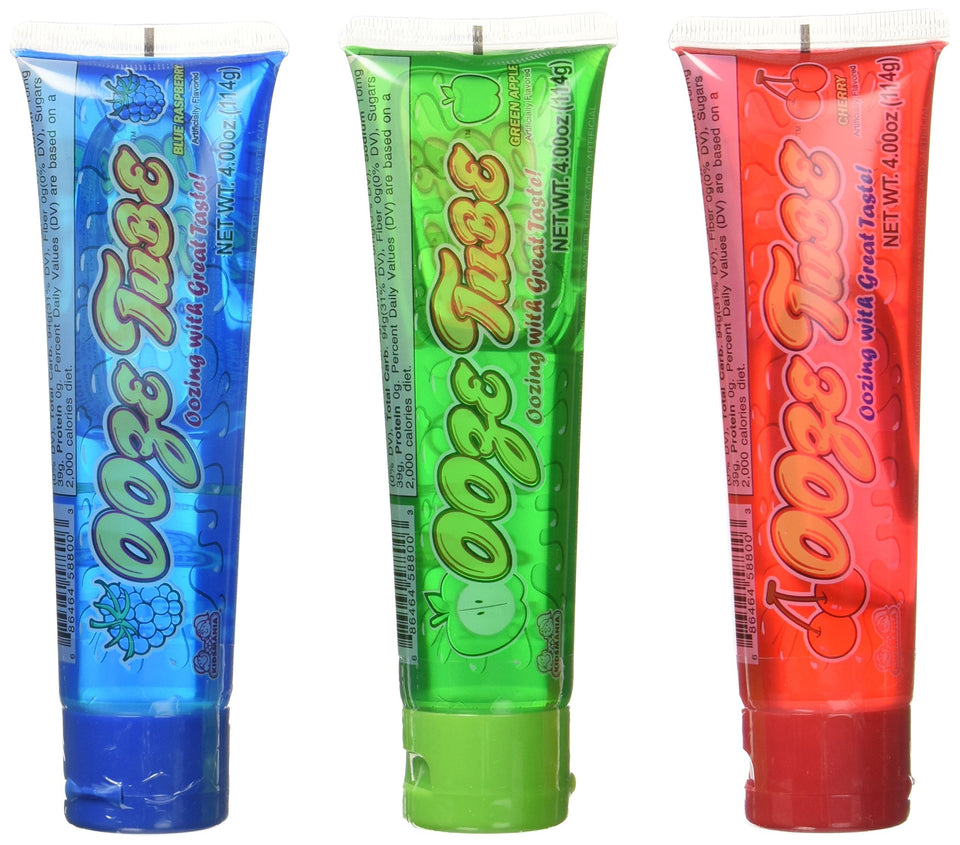 Kidsmania Ooze Tube Blue Raspberry—fun party treat and goodie bag staple.