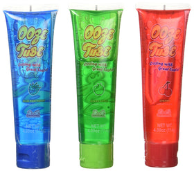 Kidsmania Ooze Tube Cherry—burst of flavor for celebrations and snacks.