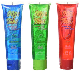 Kidsmania Ooze Tube Green Apple—refreshing bite-size tubes for school events.