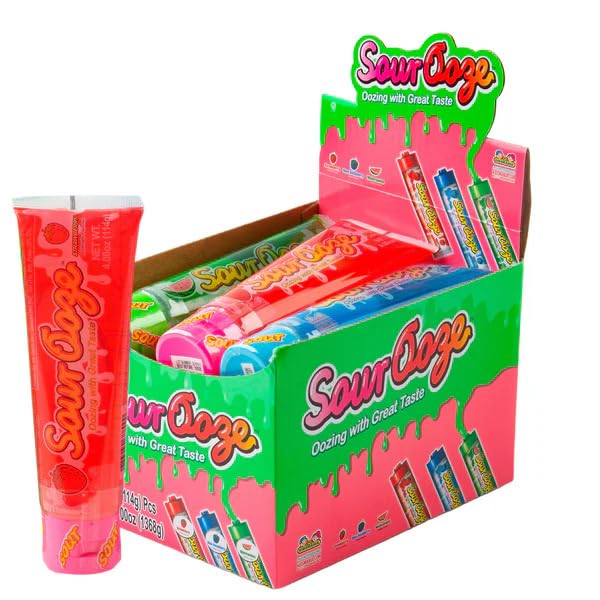 Kidsmania Sour Ooze Blue Raspberry tube ideal for on-the-go snacking.