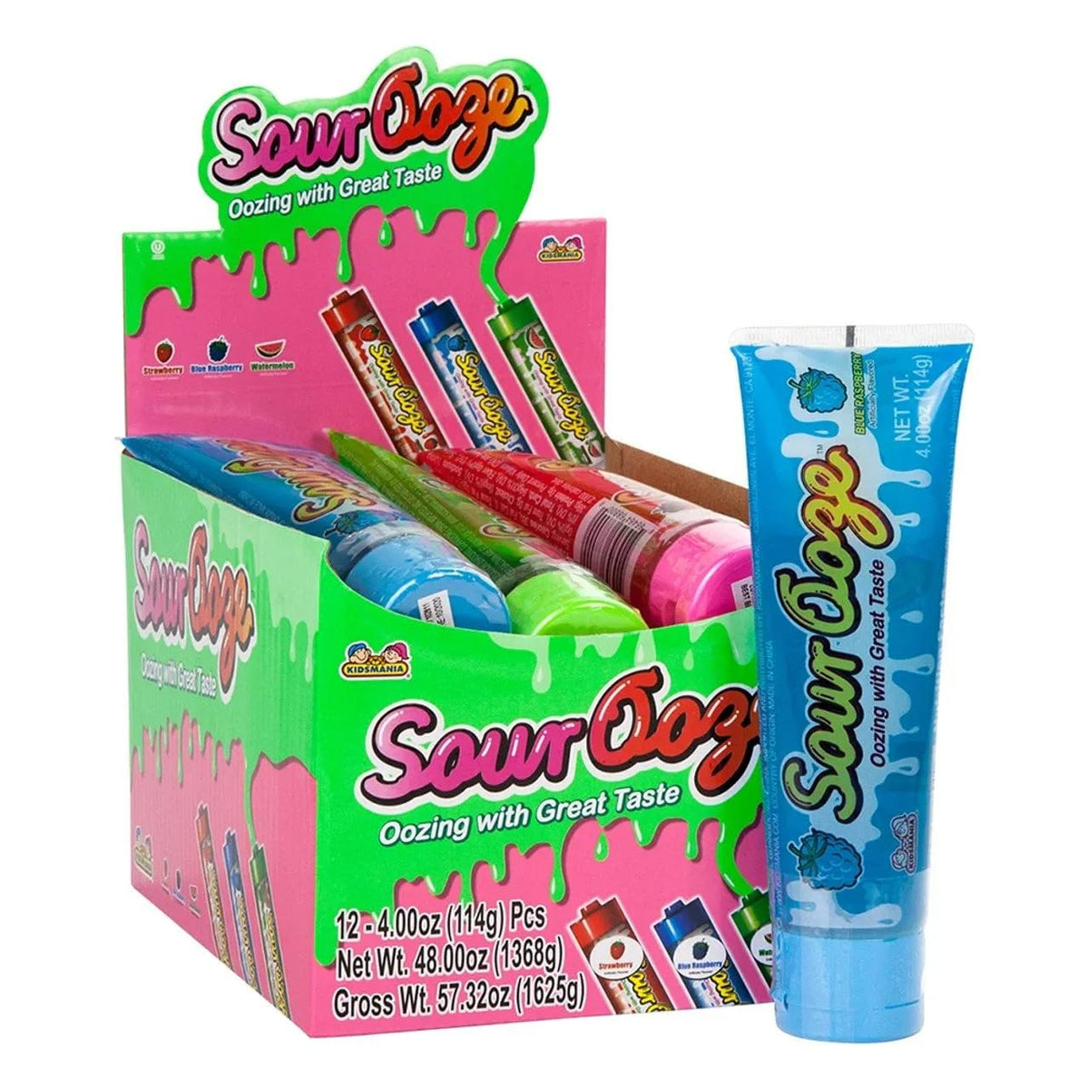 Kidsmania Sour Ooze Watermelon tube for party favors and sharing.