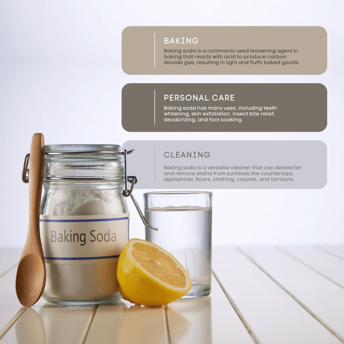 KIDU baking soda resealable bag for easy storage and ongoing use.