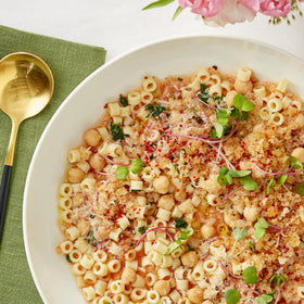 KIDU Barilla Ditalini pasta in a cooking pot, ready for soup and comforting bowls.