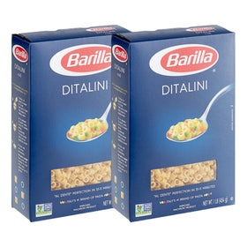KIDU Barilla Ditalini pasta front of pack, two 16 oz portions for easy meal planning.