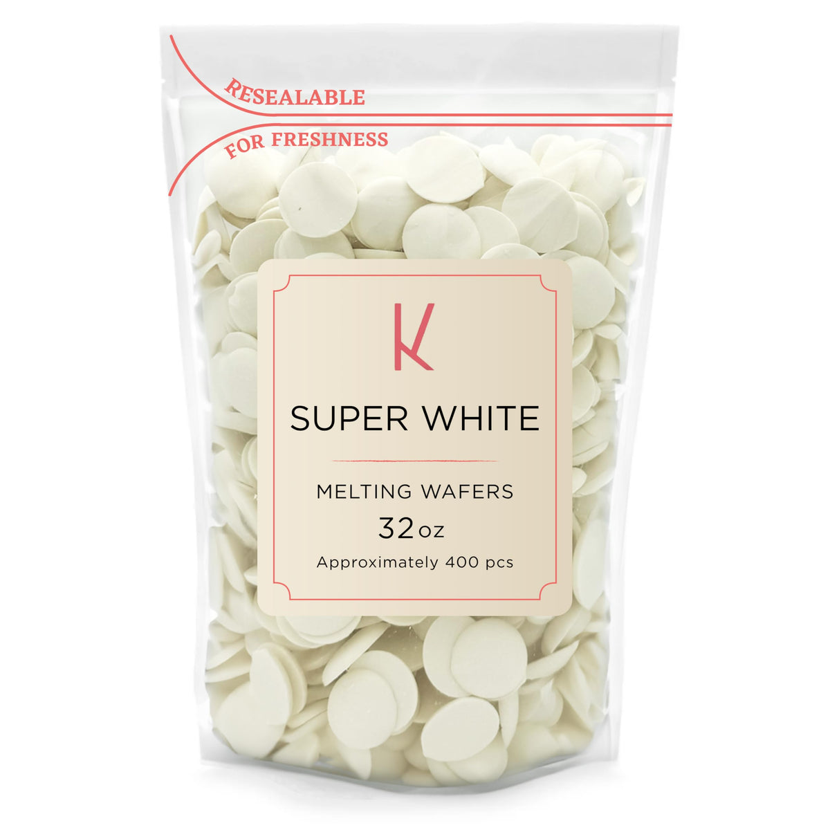 KIDU chocolate melting wafers bulk bag, silky melt ideal for dipping and coating.