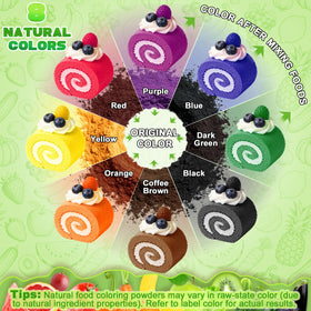Kiigfood dark green color powder accents desserts with vivid, plant-based color.
