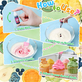 Kiigfood dropper bottle delivers precise color control for meals and crafts.