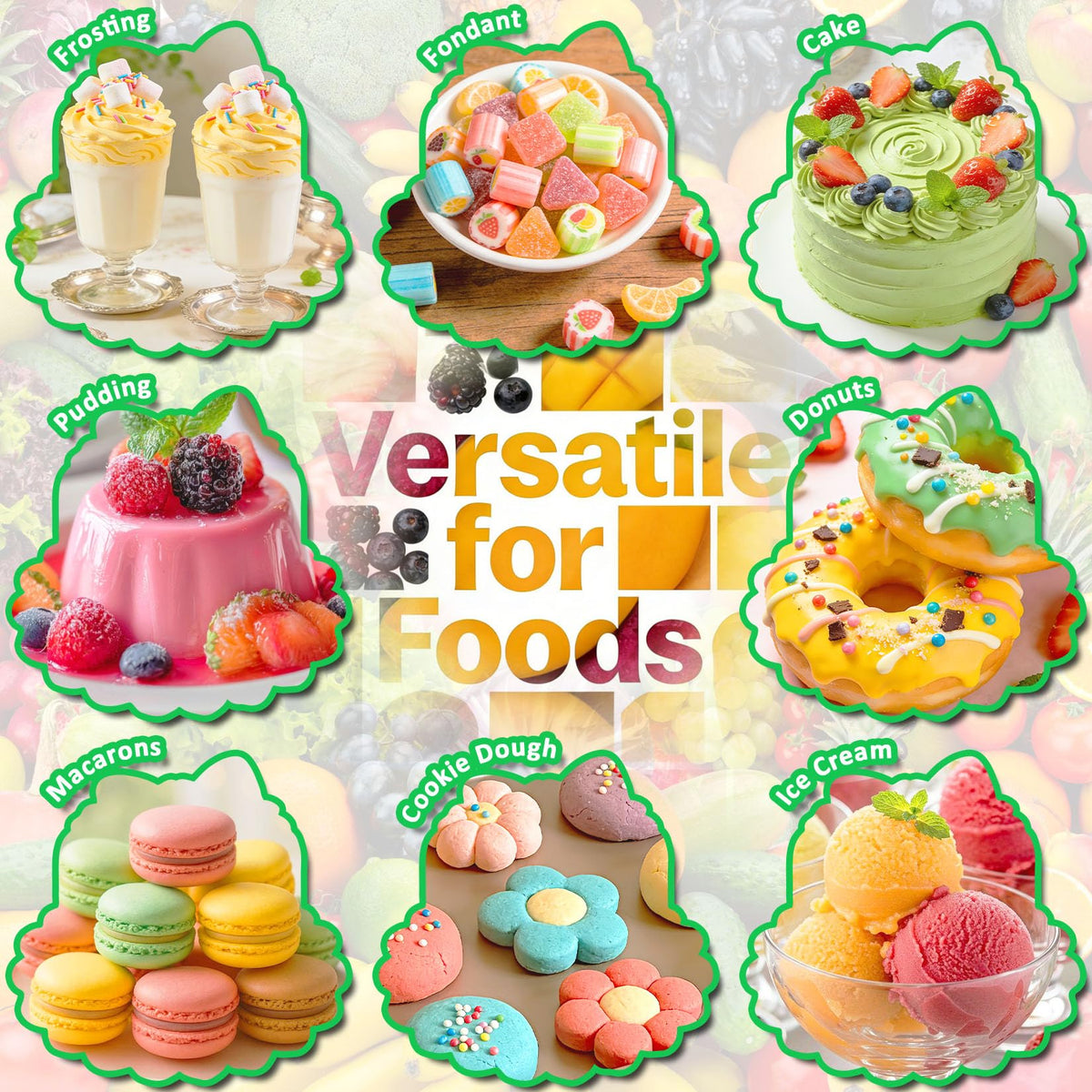 Kiigfood safe, non-GMO, gluten-free coloring for family baking.