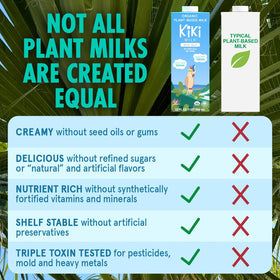 Kiki Milk clean label emphasizes zero additives and simple ingredients.