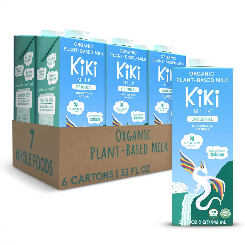 Kiki Milk Organic Original bottle offers creamy, dairy-free taste for everyday use.