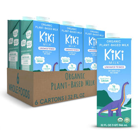 Kiki Milk Organic Unsweetened pour shows creamy, dairy-free texture for everyday use.