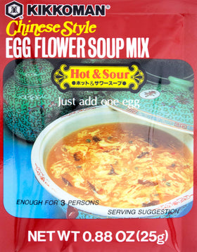 Kikkoman Egg Flower Soup Mix Hot and Sour pack of 12 for quick meals